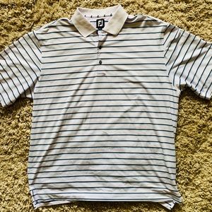 FootJoy  Blue And White Stripped Shirt 2X